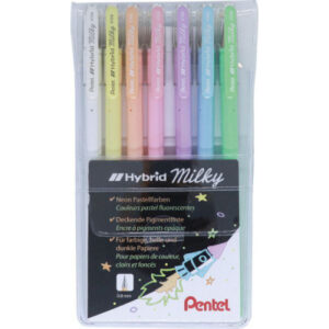 PENTEL    Gel-Tintenroller K108P-7   Milky                  7er Set