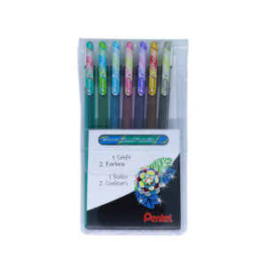PENTEL    Roller Hybrid Dual Metallic K110D-7   7 Farben                 0.5mm