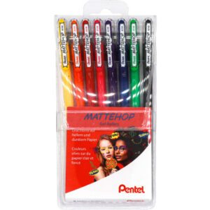 PENTEL    Gel-Tintenroller Mattehop K110V-8   Mattehop              8er Etui