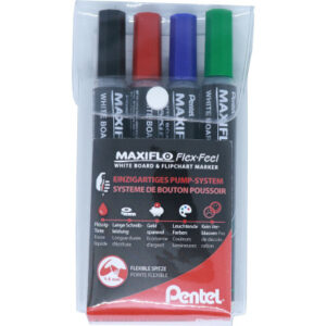 PENTEL    Whiteboard Marker Maxiflo MWL5SBF-4 FlexFeel, 4 Stück