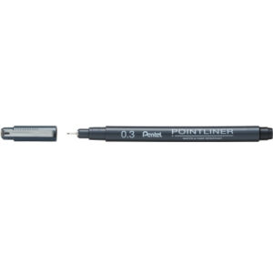 PENTEL    Fineliner Pigment 0.3mm S20P-3A   POINTLINER schwarz