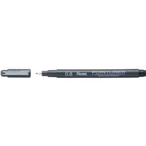 PENTEL    Fineliner Pigment 0.8mm S20P-8A   POINTLINER schwarz