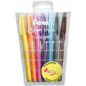 PENTEL    Brush Sign Pen SES15C-7  7 Farben, Etui