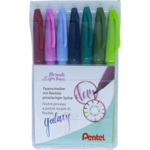PENTEL    Brush Sign Pen Set SES15C-7P 7 Farben