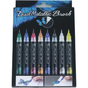 PENTEL    Brushpen Dual Metallic XGFH-8    assortiert             8 Stück