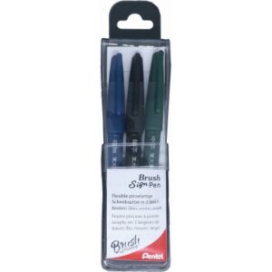 PENTEL    Brush Sign Pen XSESP15-3 schwarz, 3 Stück