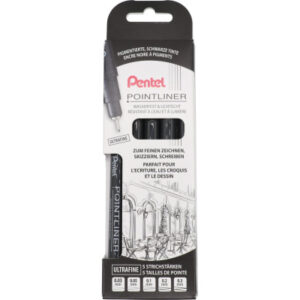 PENTEL    Pointliner Pigment Ultrafine YS20P-5UF schwarz                5 Stück