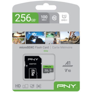 PNY       micro-SDXC Elite         256GB PSDU256V1 UHS-I U1/A1(V10)& SD adapter