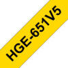 PTOUCH    Band, High-Grade  schwarz/gelb HG-E651   24mm/8m                5 Stück – Bild 2
