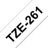 PTOUCH    Band, laminiert  schwarz/weiss TZe-261   PT-3600           L 8m/B 36 mm – Bild 2