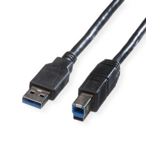 ROLINE    USB-A-B, Datenkabel 11.02.887 Black, ST/ST, 3.2 Gen1    1.8m