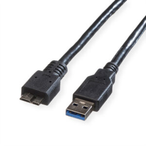 ROLINE    USB-A-Micro B, Datenkabel 11.02.887 Black, ST/ST, 3.2 Gen1    0.8m