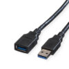 ROLINE    USB-A-A, Verlängerungskabel 11.02.897 Black, ST/BU, 3.2 Gen1    1.8m