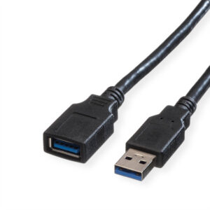 ROLINE    USB-A-A, Verlängerungskabel 11.02.897 Black, ST/BU, 3.2 Gen1    1.8m