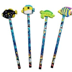 ROOST     Bleistift Fisch REA-303-R Radiergummi, 4 ass.