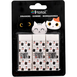 I-TOTAL   Radiergummi Cat XL1895    3 pcs.           2.2x1.2x6.2cm