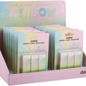 I-TOTAL   Radiergummi Rainbow XL2056    3 pcs.           2.2x1.2x6.2cm
