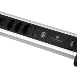 S-ELECTRO Tischsteckdosenleiste Alu 85.835.4A USB C/A