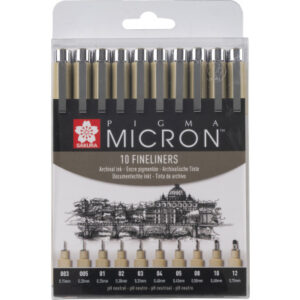 SAKURA    Pigma Micron Set POXSDK10A 0,15-0,70mm           10 Stück