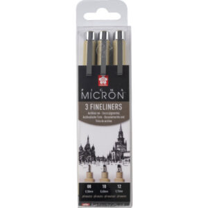 SAKURA    Pigma Micron Set POXSDK3A  0,5/0,6/0,7mm          3 Stück