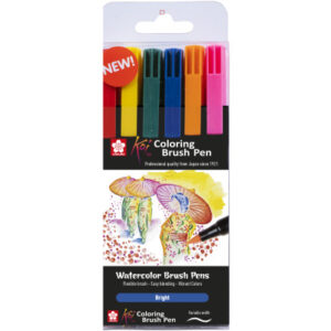 SAKURA    Brush Pen Sakura XBR6B1    Set, 6 Farben