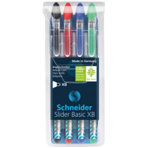 SCHNEIDER Kugelschreiber Slider       XB 151294    assortiert, Etui       4 Stück