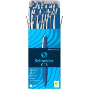 SCHNEIDER Kugelschreiber K15         1mm 15541600  blau, 50 Stück