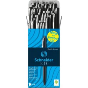 SCHNEIDER Kugelschreiber K15         1mm 574/50STK schwarz, 50 Stück