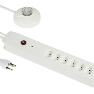 SCHOENENB Steckdosenleiste            3m 85.803.6W 6xT13 mit Schalter       weiss