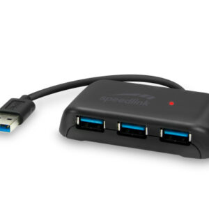 SPEEDLINK SNAPPY EVO USB-A Hub, 4-Port SL-140109 USB 3.2 (5 Gbit-s), black