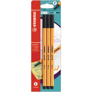 STABILO   Fineliner Point 88 108833828 schwarz, 3 Stück