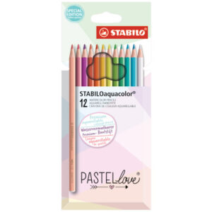 STABILO   Farbstifte Aquacolor     2.8mm 1612/7    Pastellove            12 Stück
