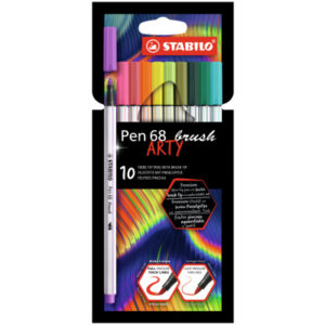 STABILO   Fasermaler Pen 68 Brush 568/10-21 10 Stück ass.