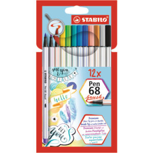 STABILO   Fasermaler Pen 68 Brush 568/12-21 ass. 12 Stück