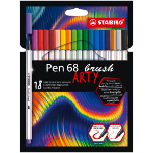 STABILO   Fasermaler Pen 68 Brush Arty 568/18-21 ass.                  18 Stück