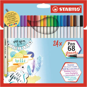 STABILO   Fasermaler Pen 68 Brush 568/24-21 ass. 24 Stück