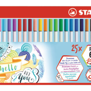 STABILO   Fasermaler Pen 68 Brush 568/25-32 ass. 25 Stück       Metalletui