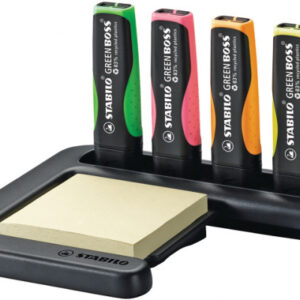 STABILO   Textmarker GREEN BOSS    2-5mm 6070/04   4-farbig ass., Tischset