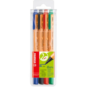 STABILO   Faserschr. GREENpoint    0,8mm 6088/4    Etui mit 4 Farben
