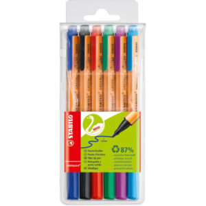 STABILO   Faserschr. GREENpoint    0,8mm 6088/6    Etui mit 6 Farben
