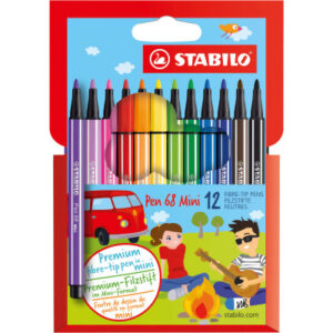 STABILO   Fasermaler Pen 68          1mm 668/12    12 Farben, Etui