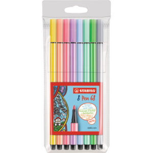 STABILO   Fasermaler Pen 68          1mm 68/801    Etui, 8 Pastell