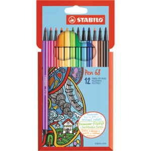 STABILO   Fasermaler Pen 68          1mm 6812-7    12 Stück, farbig ass.
