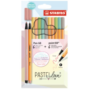 STABILO   Pen 68 & Point 88        0.4mm 6888/12-  Pastellove            12 Stück