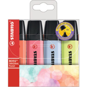 STABILO   Textmarker BOSS Pastell 70/4-3    4 Stück ass.
