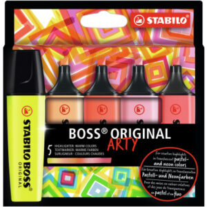 STABILO   Textmarker BOSS ARTY 70/5-02-1 Warme Farben, Etui      5 Stk.