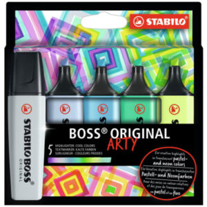 STABILO   Textmarker BOSS ARTY 70/5-02-2 Kalte Farben, Etui      5 Stk.