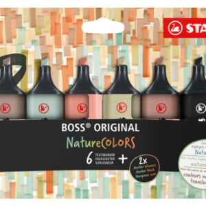 STABILO   Boss Leuchtmarker Original 70/8-2-1  Nature Colors    6 + 2 schwarz