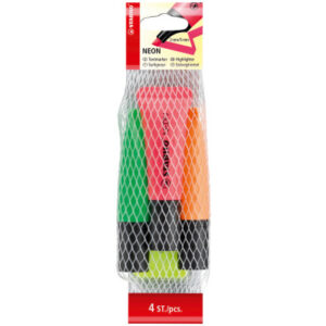STABILO   Textmarker Neon 72/4-1-5  4 Farben ass.