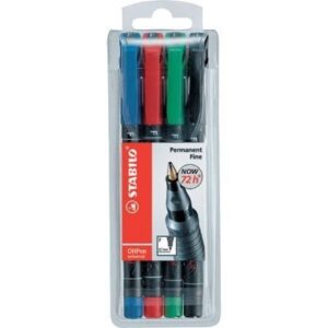STABILO   OHP Pen permanent            F 842/4     4er Etui